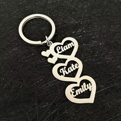 Portachiavi Cuore Personalizzato in Acciaio Inox