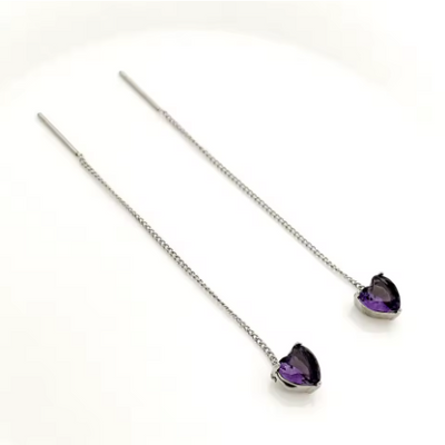 Orecchini a Bottone con Ciondoli Zircone – Placcati Oro 14K