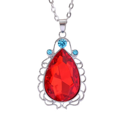 Collana a Goccia con Perline di Cristallo Colorato