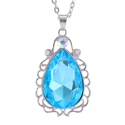 Collana a Goccia con Perline di Cristallo Colorato