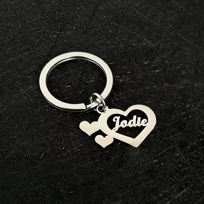 Portachiavi Cuore Personalizzato in Acciaio Inox