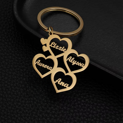 Portachiavi Cuore Personalizzato in Acciaio Inox