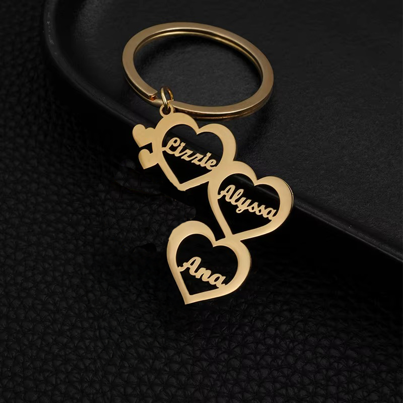 Portachiavi Cuore Personalizzato in Acciaio Inox