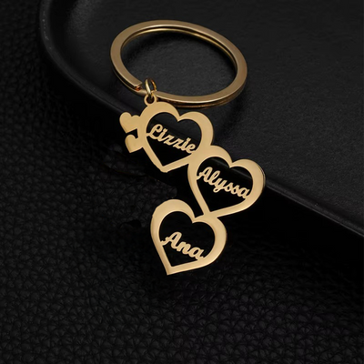 Portachiavi Cuore Personalizzato in Acciaio Inox