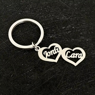 Portachiavi Cuore Personalizzato in Acciaio Inox