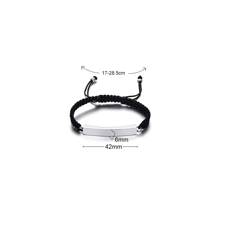 Bracciale Memoriale Inciso – in Acciaio Inossidabile