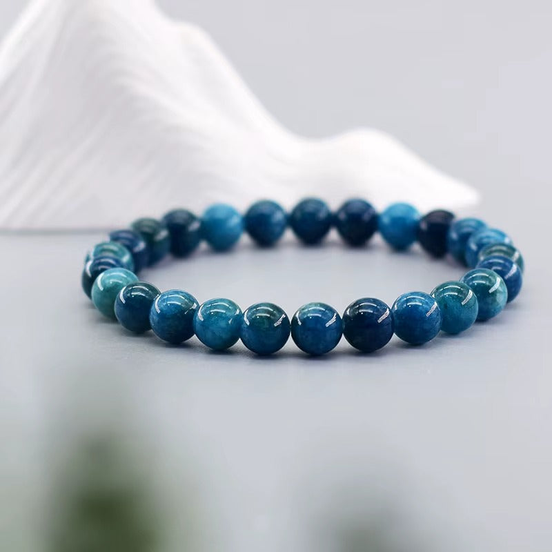 Braccialetto Apatite Blu – Pietra Naturale