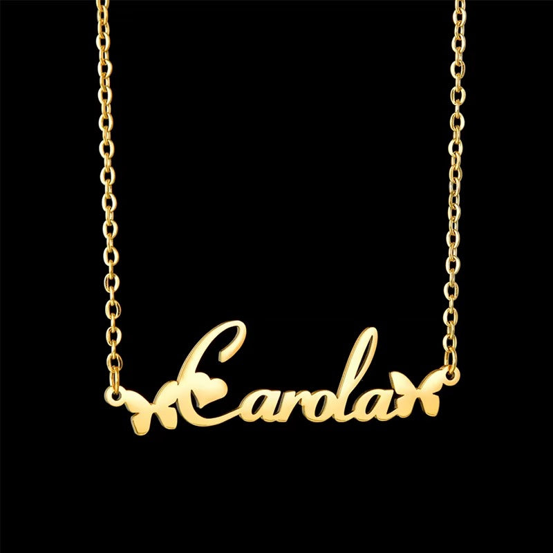Collana Personalizzata con Cuore e Farfalla
