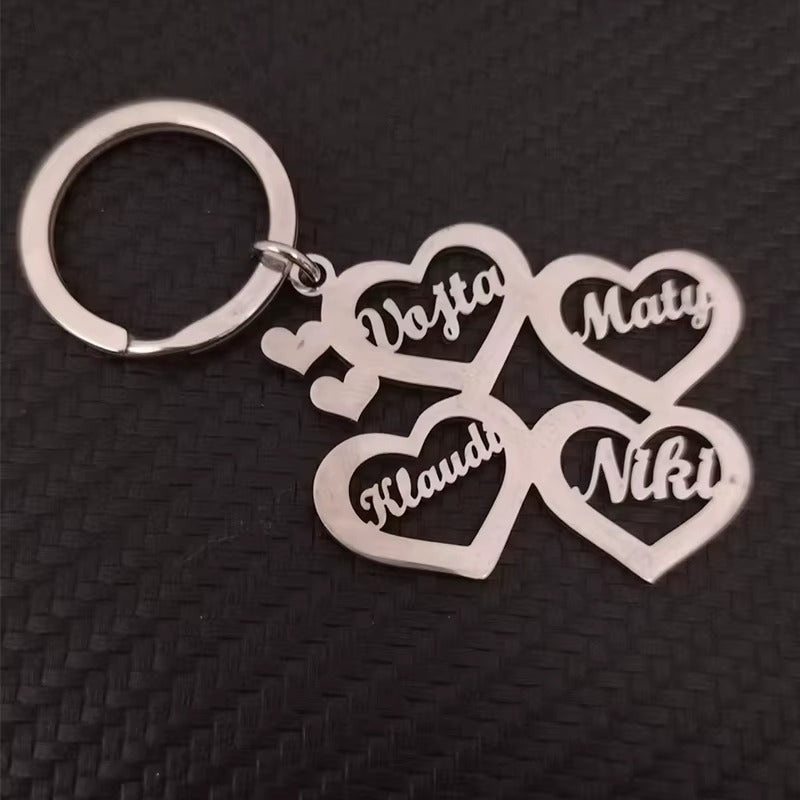 Portachiavi Cuore Personalizzato in Acciaio Inox