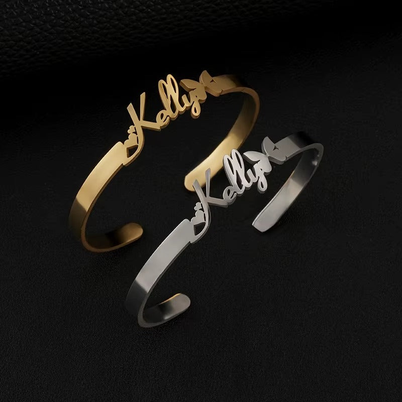 Bracciale Farfalla con Nome Personalizzato