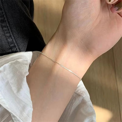 Braccialetto Serpente Ultrasottile in Acciaio Oro