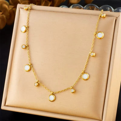 Collana in Acciaio 316L con Zirconi – Simboli Porta Fortuna