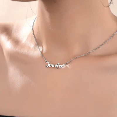 Collana con Nome Personalizzato in Acciaio Inossidabile