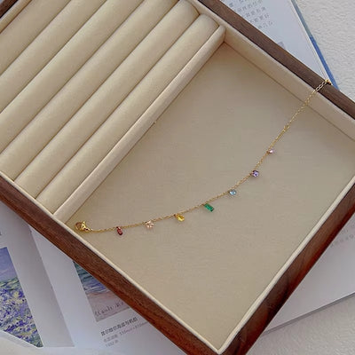 Set “Iris” Collana & Bracciale con Zirconi Colorati