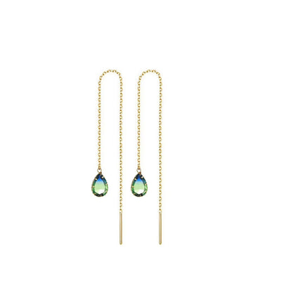 Orecchini “Gocce d’Acqua” con Zirconi Colorati