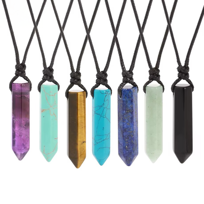 Collana con Cristallo Esagonale Naturale