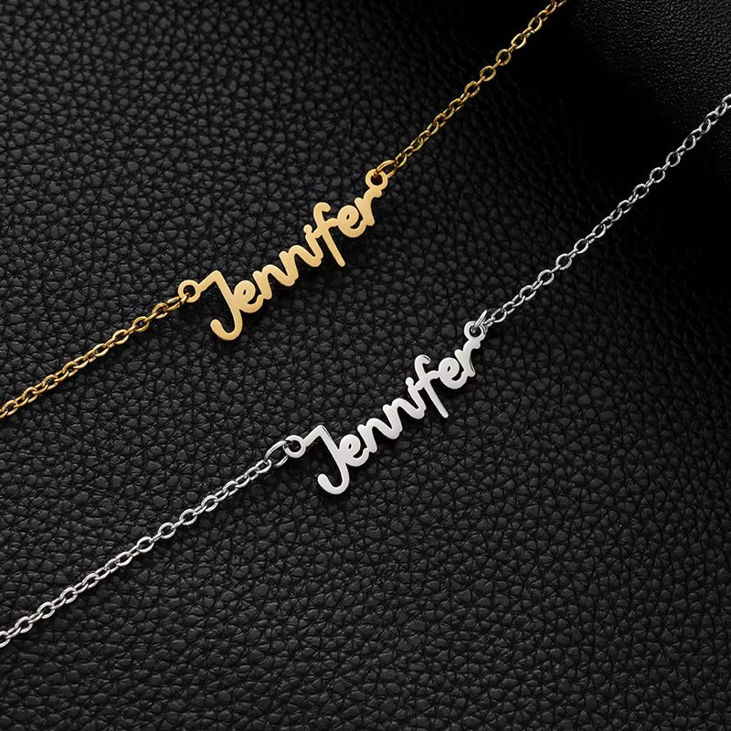 Collana con Nome Personalizzato in Acciaio Inossidabile
