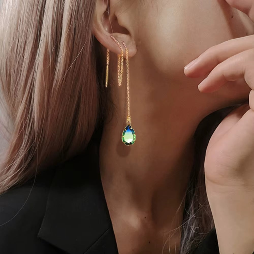 Orecchini “Gocce d’Acqua” con Zirconi Colorati