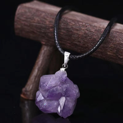 Collana con Ametista Naturale Grezza
