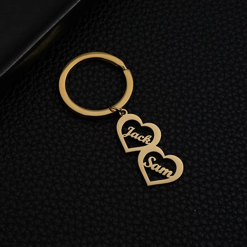 Portachiavi Cuore Personalizzato in Acciaio Inox