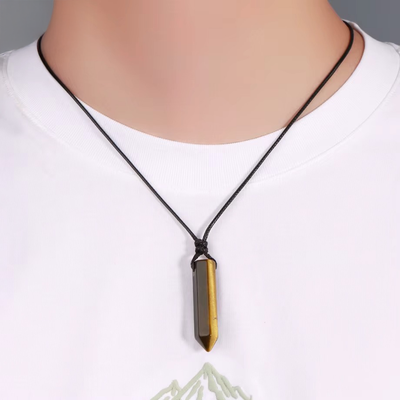Collana con Cristallo Esagonale Naturale