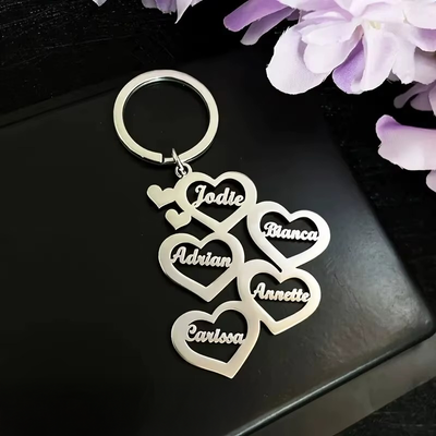 Portachiavi Cuore Personalizzato in Acciaio Inox