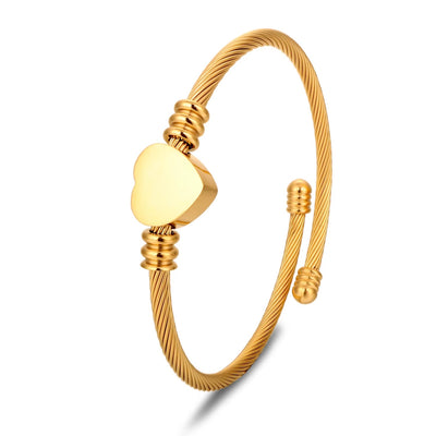 Bracciale Cuore Minimal in Acciaio Inossidabile
