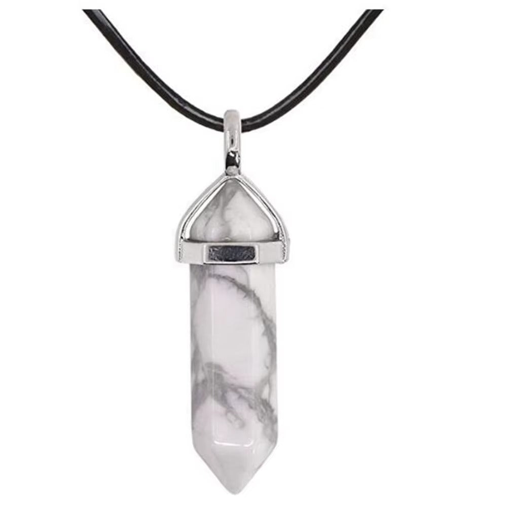 Collana Chakra Reiki in Pietra Naturale Esagonale