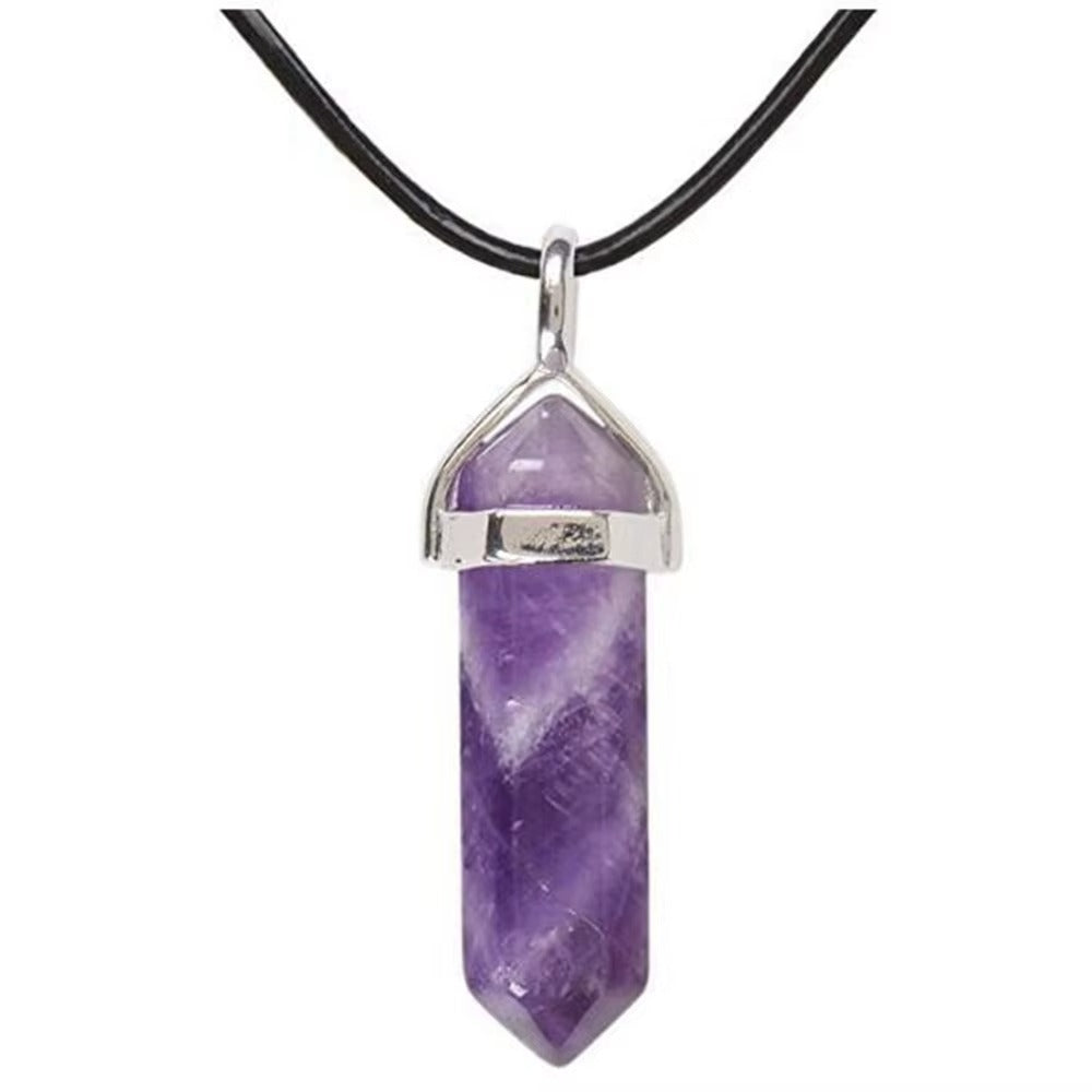 Collana Chakra Reiki in Pietra Naturale Esagonale