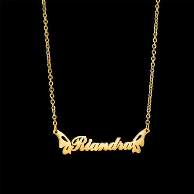 Collana Personalizzata con Cuore e Farfalla