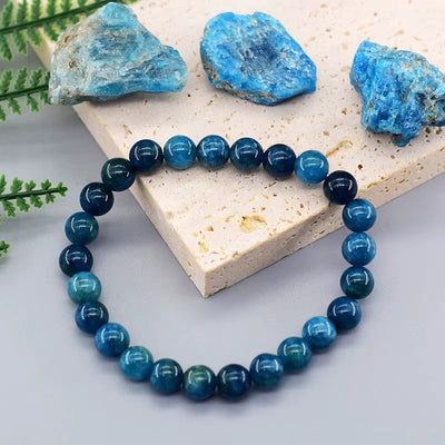 Braccialetto Apatite Blu – Pietra Naturale