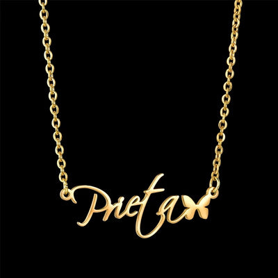 Collana Personalizzata con Cuore e Farfalla