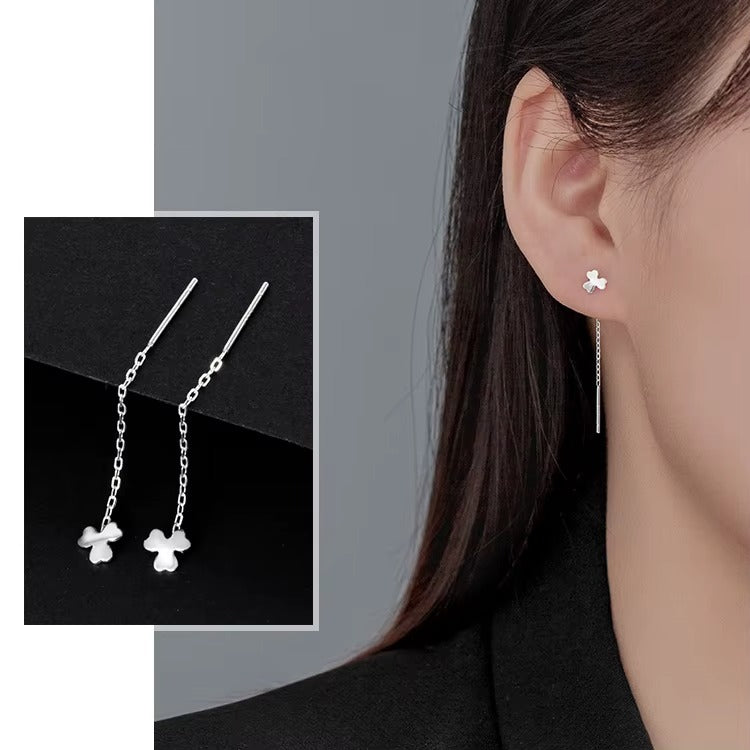 Orecchini in Argento 925 – Luna, Stella, Cuore & Trifoglio