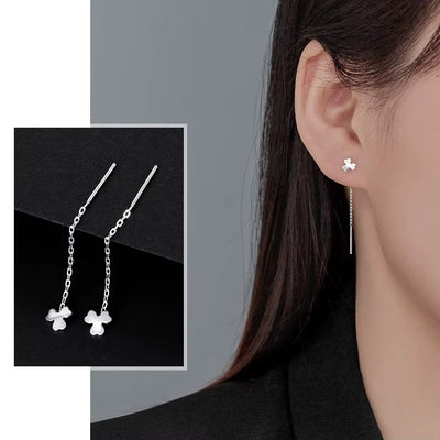 Orecchini in Argento 925 – Luna, Stella, Cuore & Trifoglio