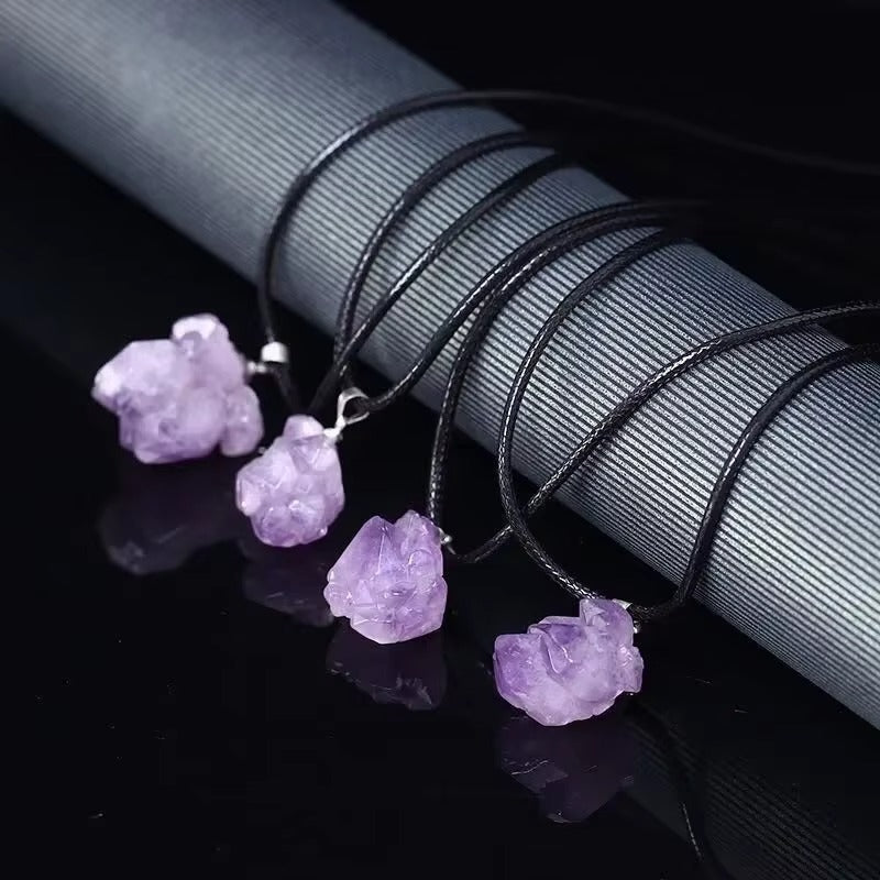 Collana con Ametista Naturale Grezza