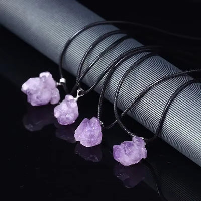 Collana con Ametista Naturale Grezza