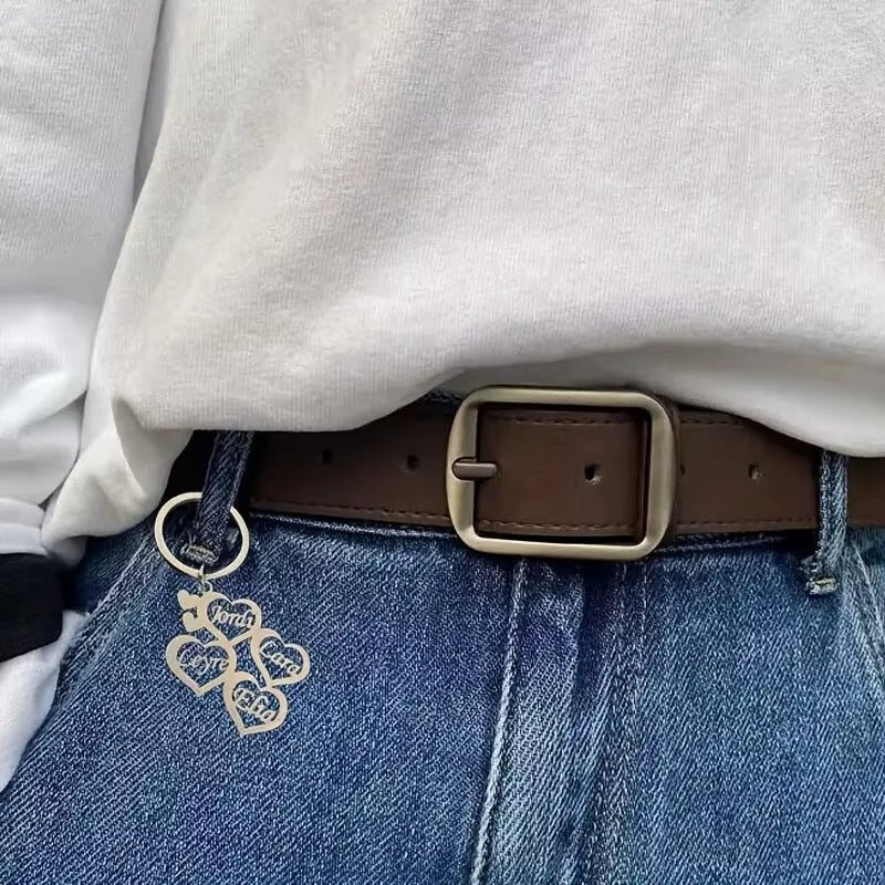 Portachiavi Cuore Personalizzato in Acciaio Inox