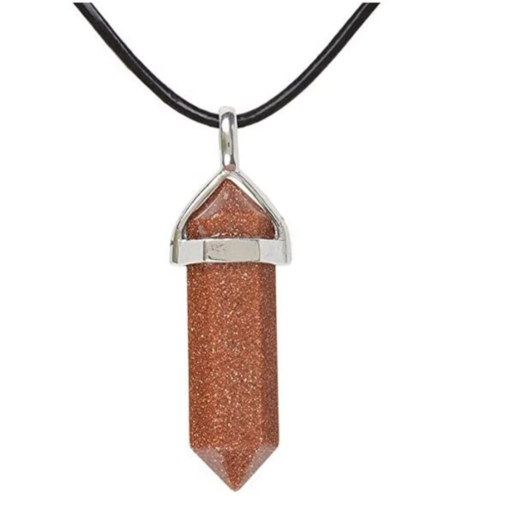 Collana Chakra Reiki in Pietra Naturale Esagonale