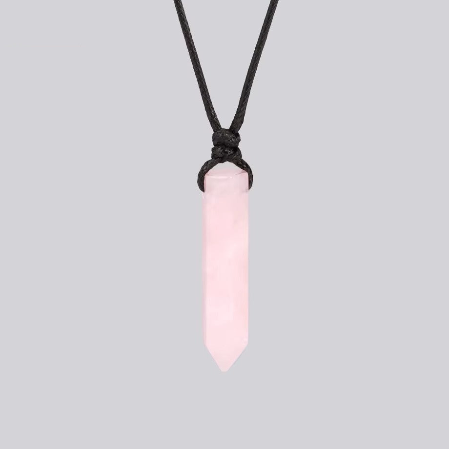 Collana con Cristallo Esagonale Naturale