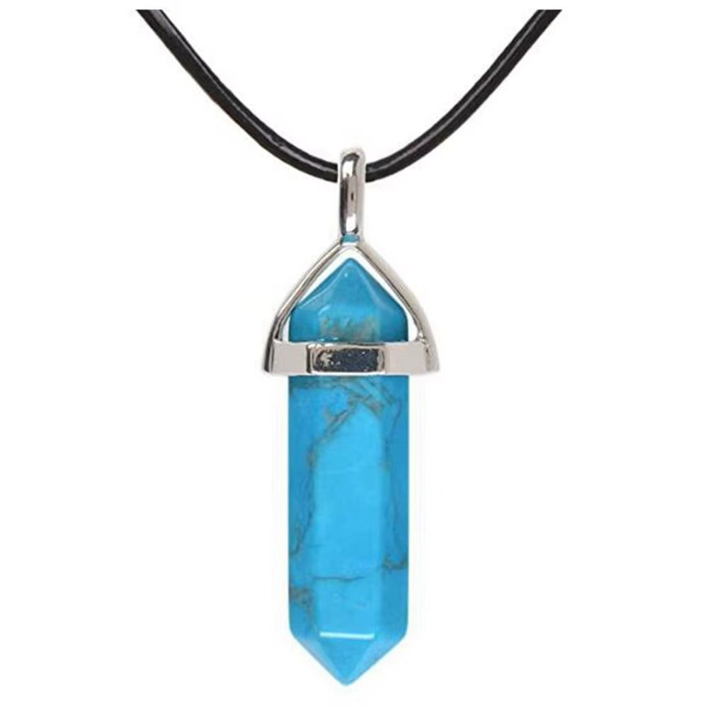 Collana Chakra Reiki in Pietra Naturale Esagonale