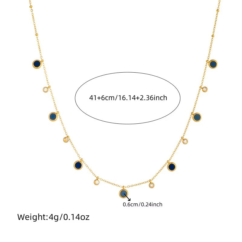 Collana in Acciaio 316L con Zirconi – Simboli Porta Fortuna