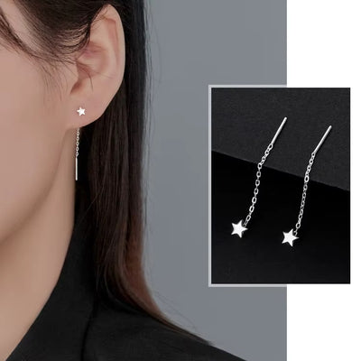 Orecchini in Argento 925 – Luna, Stella, Cuore & Trifoglio
