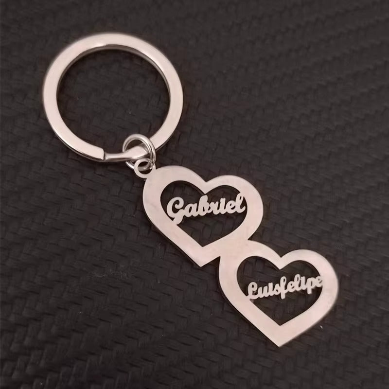 Portachiavi Cuore Personalizzato in Acciaio Inox