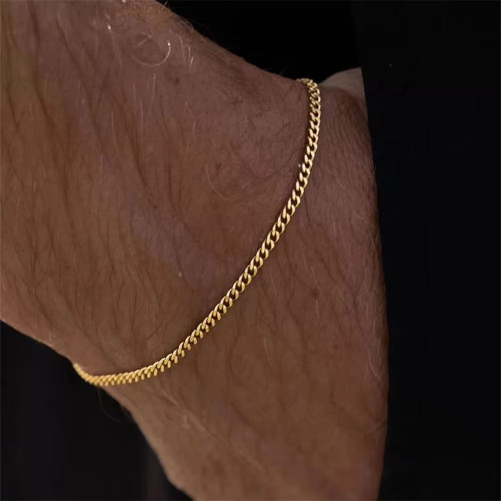 Bracciale Catena Cubana in Acciaio Inossidabile