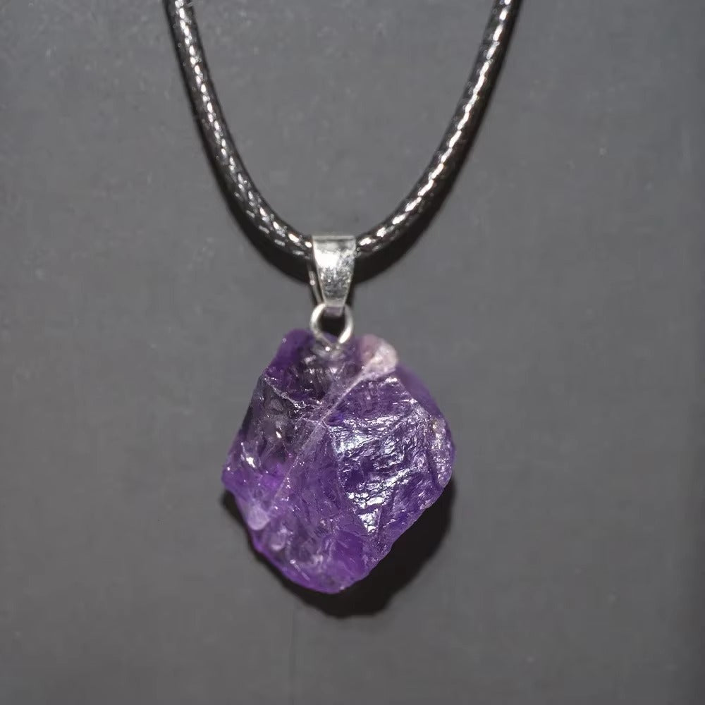 Collana con Ametista Naturale Grezza