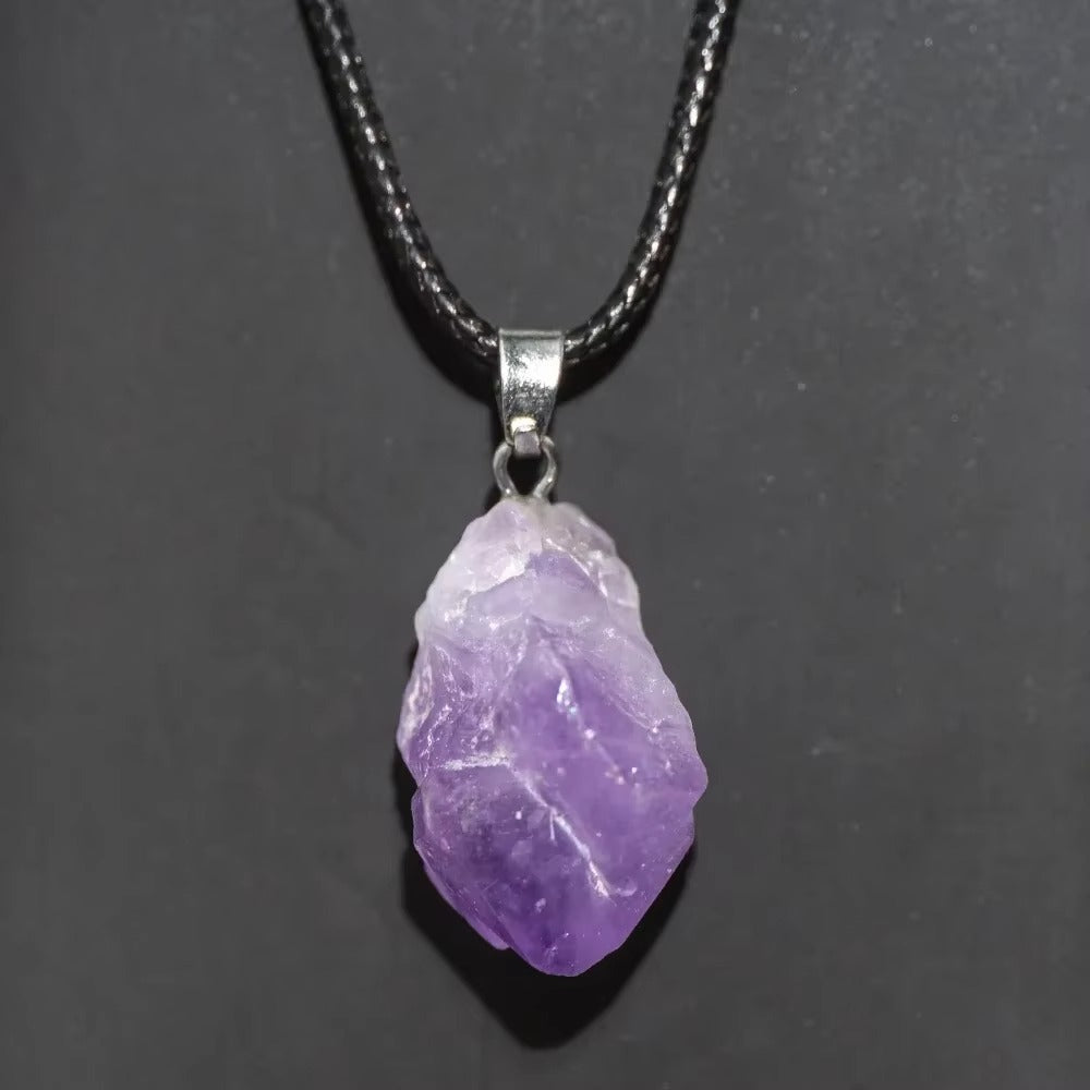 Collana con Ametista Naturale Grezza