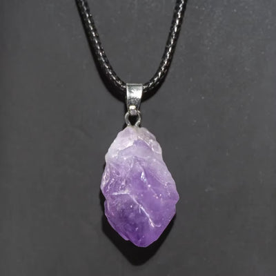 Collana con Ametista Naturale Grezza