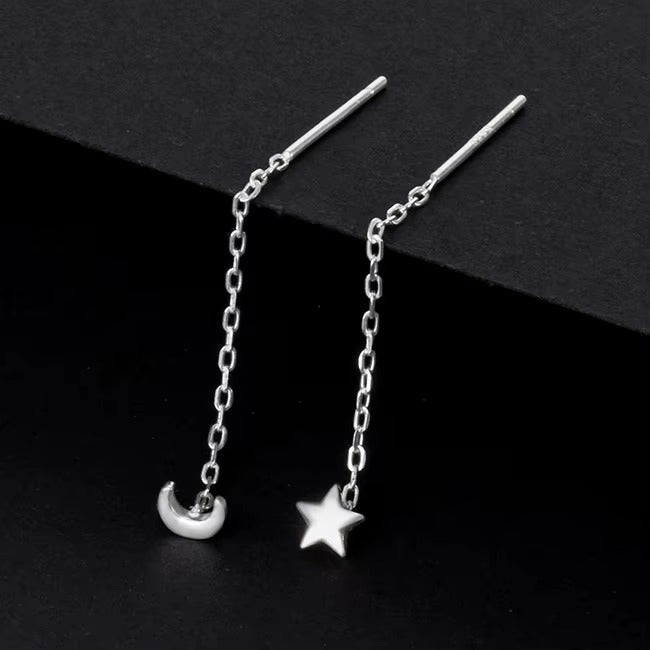 Orecchini in Argento 925 – Luna, Stella, Cuore & Trifoglio