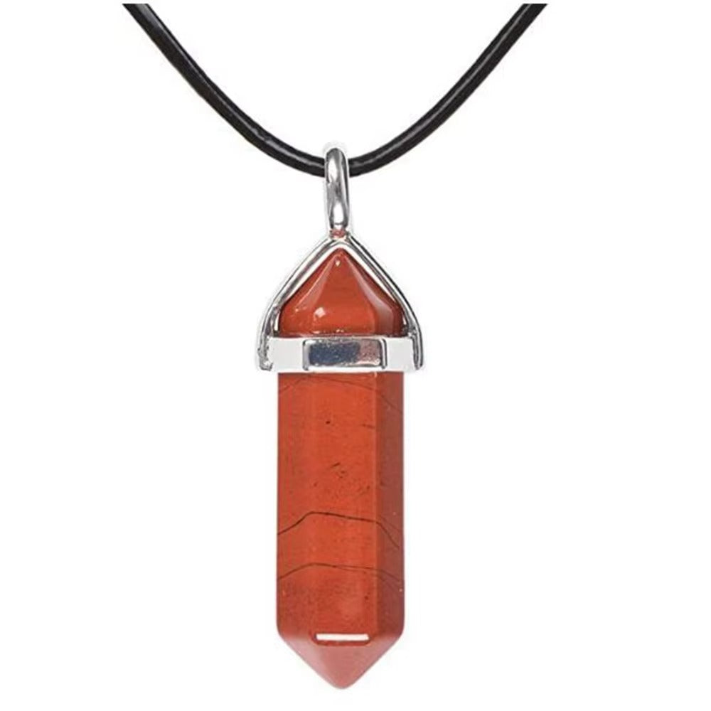 Collana Chakra Reiki in Pietra Naturale Esagonale