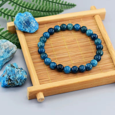 Braccialetto Apatite Blu – Pietra Naturale